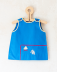 Blue tank top with elephant | French deadstock from the 70s | 9-18 months