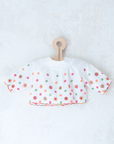 White shirt with colorful floral embroidery | 0-3 months