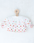 White shirt with colorful floral embroidery | 0-3 months