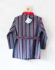 Striped shirt with red collar | French deadstock from the seventies | 6-7 years