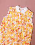 Orange diamond dress | Deadstock from the Sixties | 2-3 years