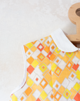 Orange diamond dress | Deadstock from the Sixties | 2-3 years