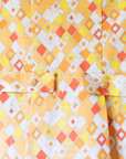 Orange diamond dress | Deadstock from the Sixties | 2-3 years