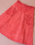 Red denim midi skirt | 7-9 years