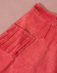 Red denim midi skirt | 7-9 years