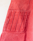 Red denim midi skirt | 7-9 years