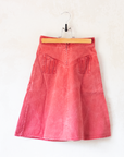 Red denim midi skirt | 7-9 years