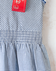 Plaid dress with muslin | Spanish deadstock | 7-8 years