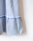 Plaid dress with muslin | Spanish deadstock | 7-8 years