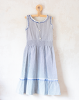 Plaid dress with muslin | Spanish deadstock | 7-8 years