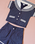 Blue Polka Dot Sailor Set | 3-4 Years
