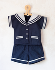 Blue Polka Dot Sailor Set | 3-4 Years