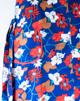 Blue Floral Dress | French Deadstock from the Seventies | 8-9 Years