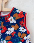 Blue Floral Dress | French Deadstock from the Seventies | 8-9 Years