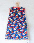 Blue Floral Dress | French Deadstock from the Seventies | 8-9 Years