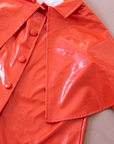 מעיל גשם אדום רחב עם פונצ׳ו | 8-9 שנים