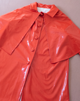 מעיל גשם אדום רחב עם פונצ׳ו | 8-9 שנים