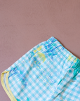 Checkered shorts with palm trees and a boat | French deadstock | 2-3 years