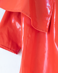 מעיל גשם אדום רחב עם פונצ׳ו | 8-9 שנים
