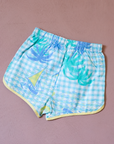 Checkered shorts with palm trees and a boat | French deadstock | 2-3 years