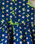 טוניקה פרחונית כחולה עם פטריות ופרפרים | 12-18 חודשים