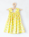 שמלה צהובה עם עצי באובב וילדות | 12-18 חודשים