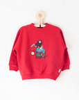 Red sweatshirt with Tintin embroidery | 5-6 years
