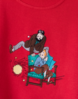Red sweatshirt with Tintin embroidery | 5-6 years