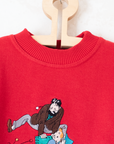 Red sweatshirt with Tintin embroidery | 5-6 years