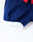 Sailor overalls with red ribbon | 3-6 months