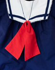 Sailor overalls with red ribbon | 3-6 months