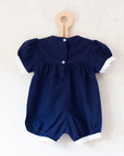Sailor overalls with red ribbon | 3-6 months