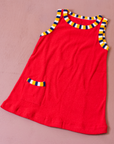 טוניקה אדומה מבד מגבת | 18-24 חודשים