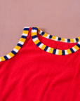 טוניקה אדומה מבד מגבת | 18-24 חודשים