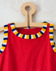 טוניקה אדומה מבד מגבת | 18-24 חודשים