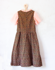 Floral corduroy dress with sheer sleeves | 11-12 years
