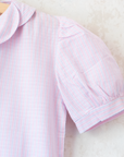 Pastel plaid shirt with petal collar | 6-7 years