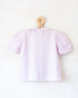 Pastel plaid shirt with petal collar | 6-7 years