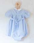 רומפר תכלת עם רקמה עדינה | 9-12 חודשים