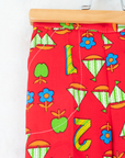 מכנסיים אדומים עם הדפסים צבעוניים | 4-5 שנים
