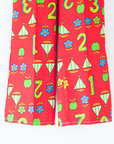 מכנסיים אדומים עם הדפסים צבעוניים | 4-5 שנים