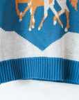Blue knit with horses | Spanish Deadstock | 5-6 years