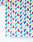 White button-down shirt with colorful schnauzers | French deadstock | 18-24 months