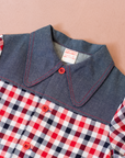 Plaid Button-Down Shirt | French Deadstock from the Seventies | 8-9 Years