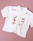 White shirt with fruit embroidery | 4-5 years