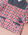 Plaid Button-Down Shirt | French Deadstock from the Seventies | 8-9 Years