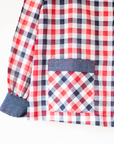 Plaid Button-Down Shirt | French Deadstock from the Seventies | 8-9 Years