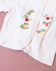 White shirt with fruit embroidery | 4-5 years