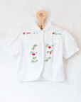 White shirt with fruit embroidery | 4-5 years