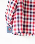Plaid Button-Down Shirt | French Deadstock from the Seventies | 8-9 Years